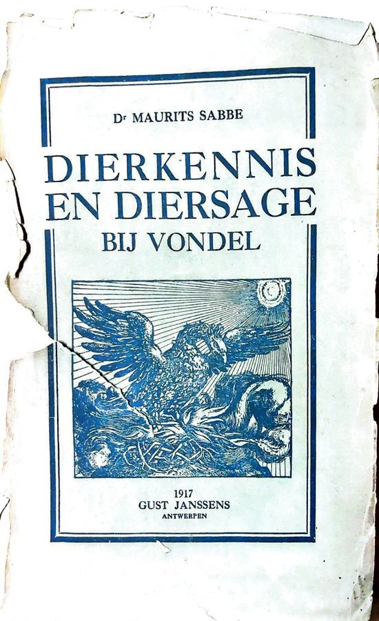 Boekomslag van Dierkennis en diersage bij Vondel