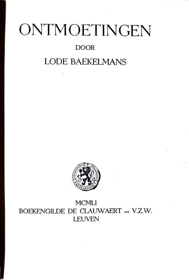 Boekomslag van Ontmoetingen