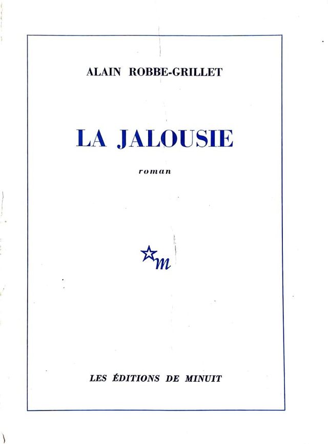 Boekomslag van La jalousie