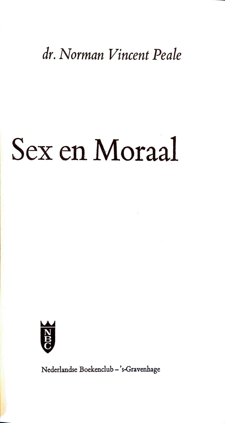 Boekomslag van Sex en moraal